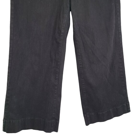 Not Your Daughter's Jeans Black Wide Leg Crop Stretch Tummy Tuck Jeans USA - Picture 3 of 11